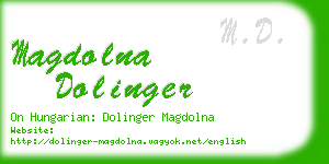 magdolna dolinger business card